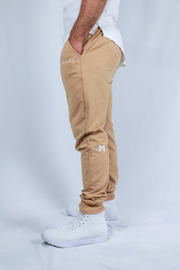 Tan Track Joggers