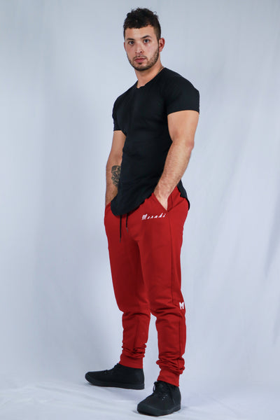 Red Track Joggers