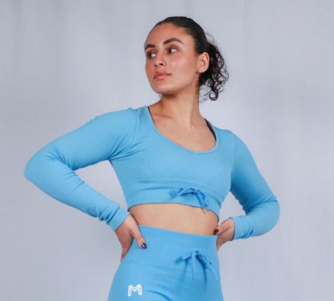 Sky Blue Curve Top